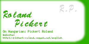 roland pickert business card